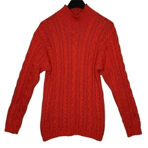 Vintage Ralph Lauren Country Mock Neck Cable Knit Sweater | Size L